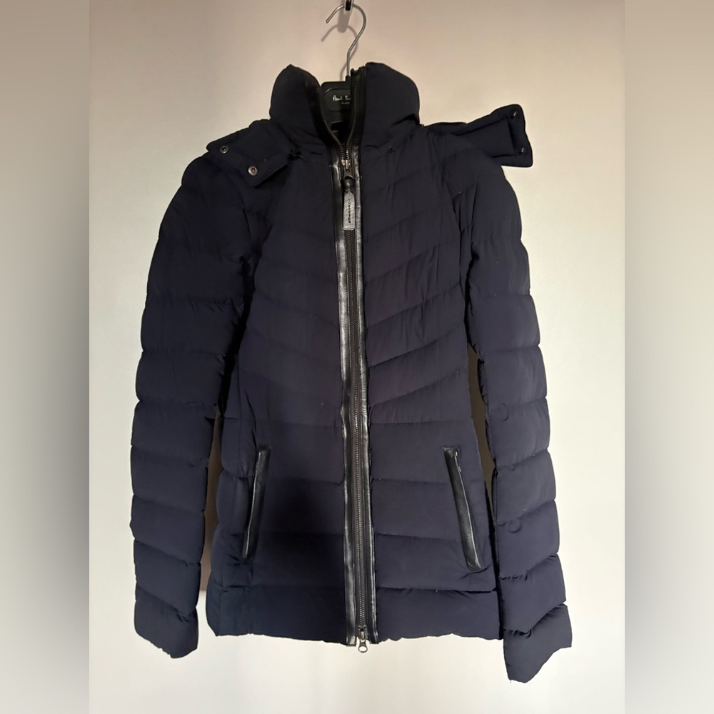 Mackage Navy Puffer Jacket xsmall 90% goose feather - Picture 5 of 17